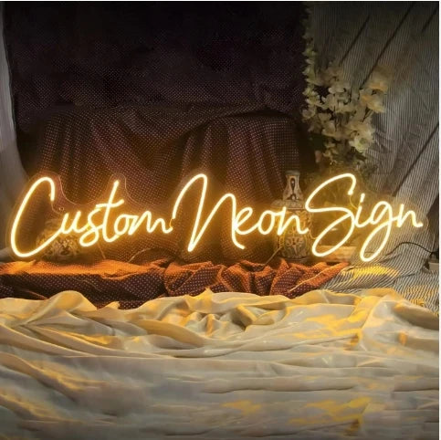 Custom Neon Sign Led Lights Personalized Custom Logo Wall Decor Neon Signs For Festival Wedding Happy Birthday Party Bar Neon