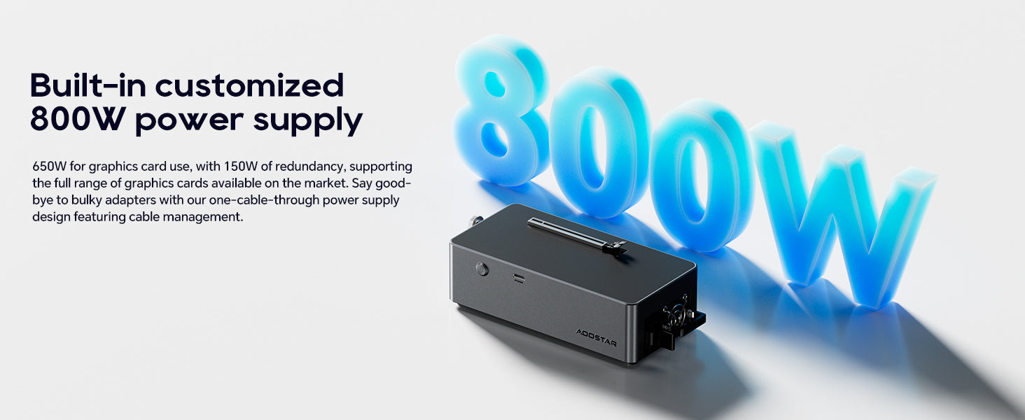 AOOSTAR AG01 External Graphics Card Dock with OCulink Port Built-in Huntkey 800W Power Supply for Gaming PC EGPU Docking Station