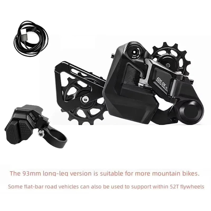 Wheeltop EDS OX 11/12 Speed Wireless Electronic MTB Shifter, Rear Derailleur Set, Lightweight, Durable, MTB Cycling Gear
