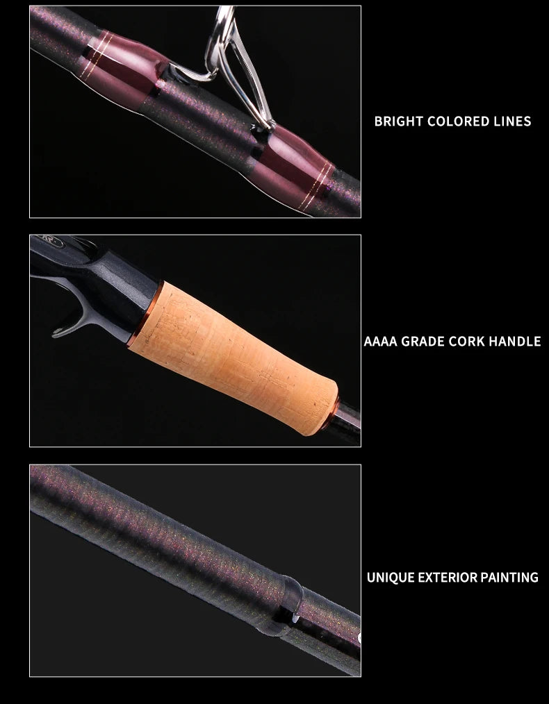 Kyorim TRUNCHEON BASS ROD TORAYCAR CARBON Fiber FUJI SIC GUIDE FuJi REEL SEAT FISHING Rods,2 Sections 682/702 Spinning/Casting