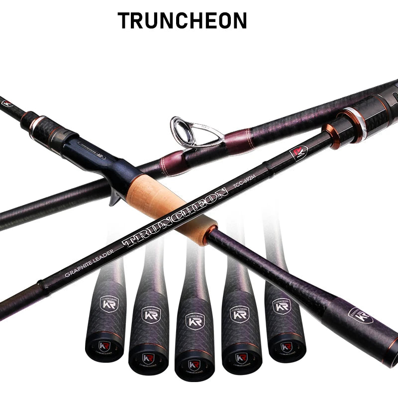 Kyorim TRUNCHEON BASS ROD TORAYCAR CARBON Fiber FUJI SIC GUIDE FuJi REEL SEAT FISHING Rods,2 Sections 682/702 Spinning/Casting