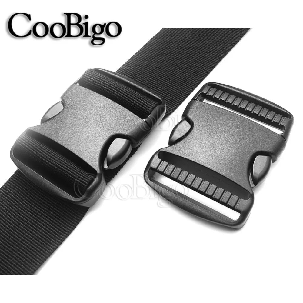 3/4"~2" Dual Side Release Buckles Adjustable Molle Tactical Buckle Backpack Bag Belt Strap Webbing DIY Craft Accessories Plastic