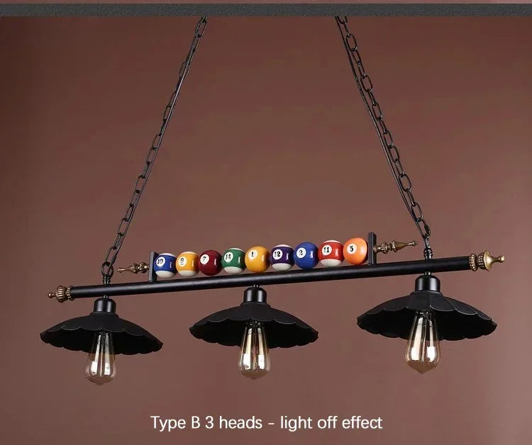 Restaurant Bar Counter Clothing Store Hot Pot Room Decoration Creative Personality Nostalgic Industrial Retro Billiard Pendant