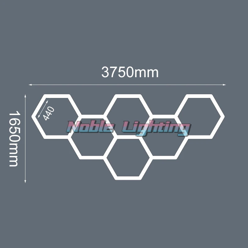 Customized Barbershop Hair Salon Hexagon Led Lights Garage Lamp Honeycomb Led Light for Showroom Ceiling Light Hexagon Light