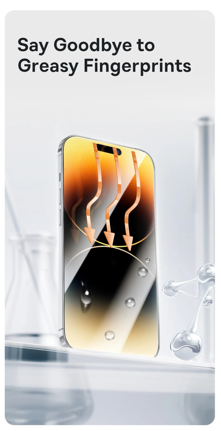 Baseus Screen Protector for iPhone 15 14 13 Pro Max Corning Glass Anti Spy Full Tempered Glass Protection for iPhone 15 Pro Plus