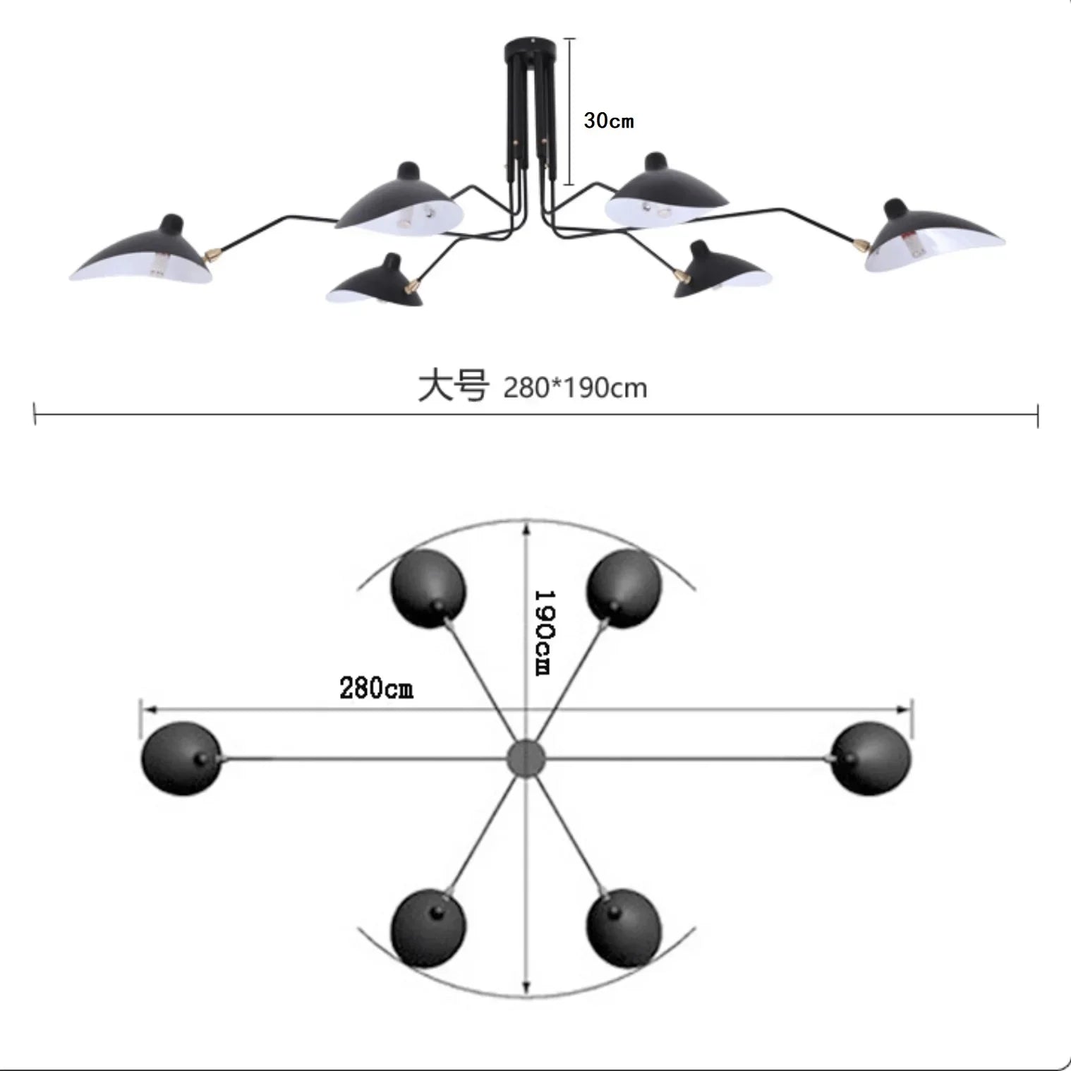 Modern DaWn Spider Serge Mouille Ceiling Lights for Living Room Bedroom Lamp Hanging Luminaire Home Lighting Fixtures Art Deco