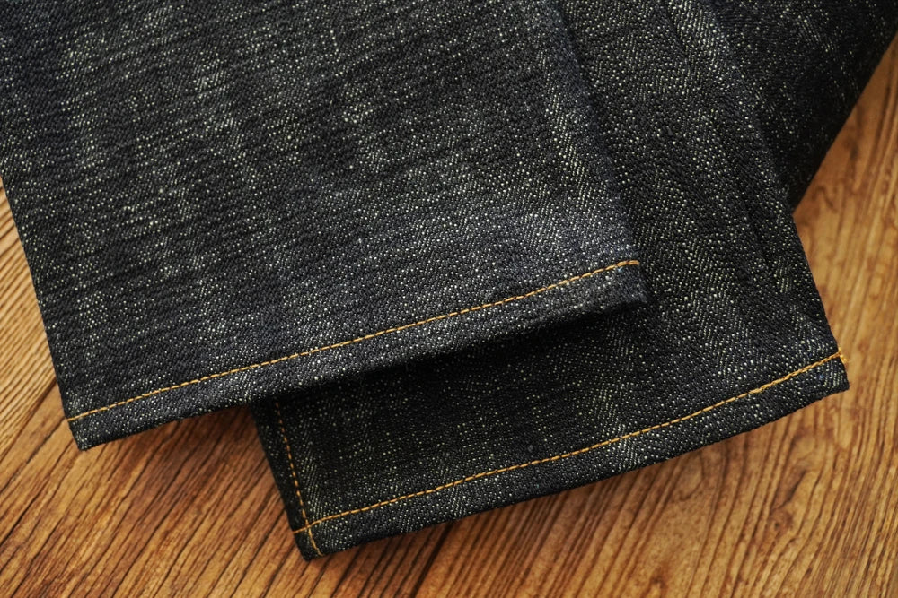 Sauce Zhan Mens Jeans Sanforized Selvedge Denim Jeans Limited EditionDouble-sided Dyeing 66 Fit 20 Oz