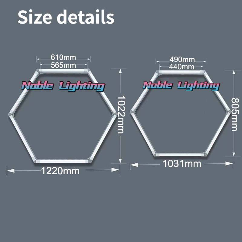Customized Barbershop Hair Salon Hexagon Led Lights Garage Lamp Honeycomb Led Light for Showroom Ceiling Light Hexagon Light