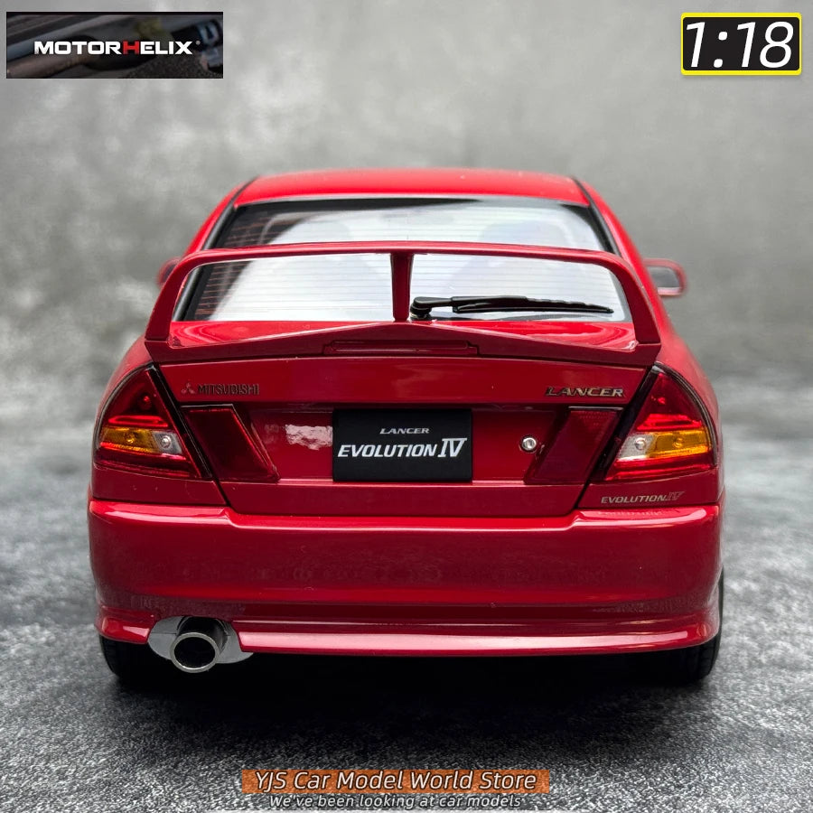 MOTORHELIX MH 1:18 New Mitsubishi Lancer Evolution IV Generation 4 alloy car model sports car static decoration collection