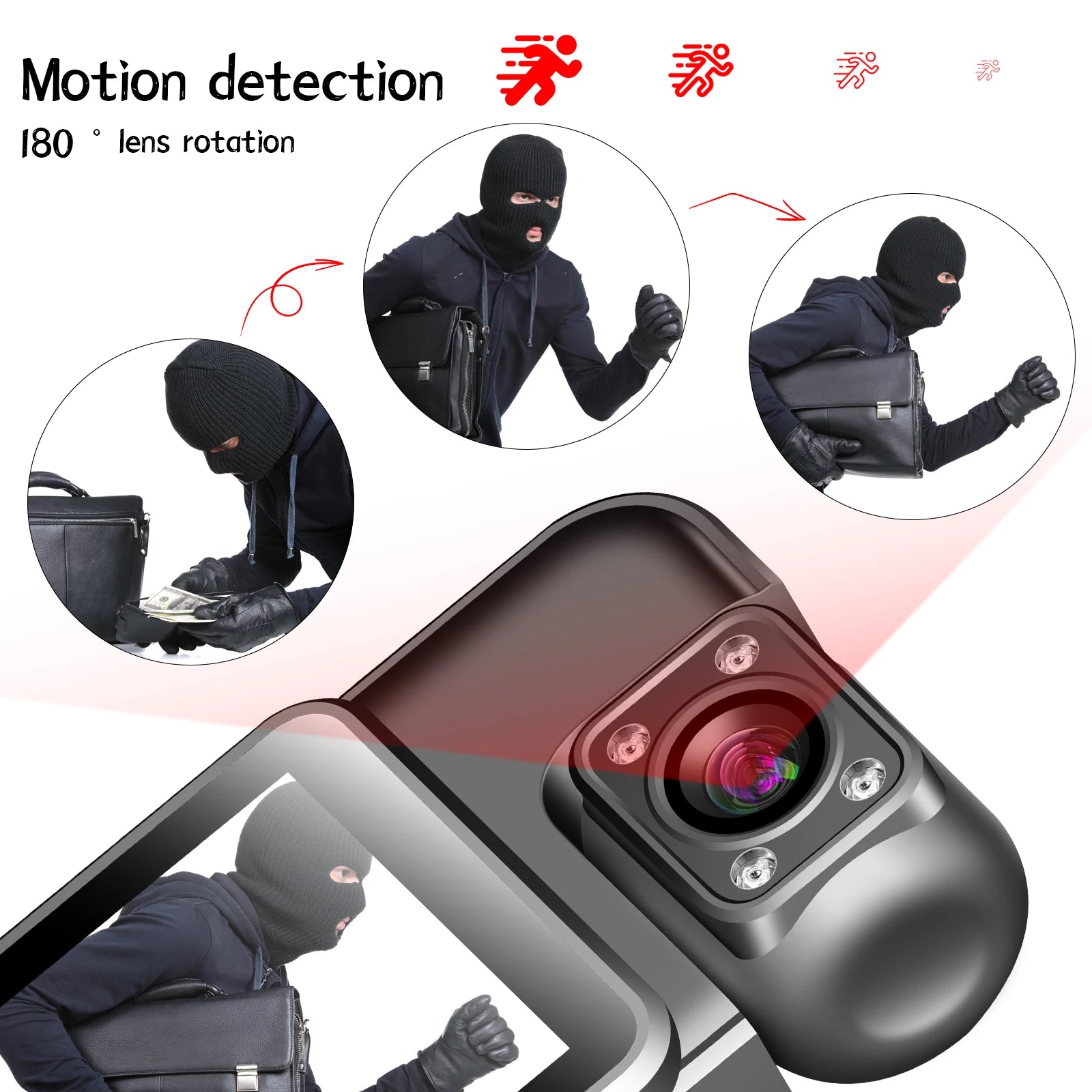 Ultra HD 8K Wifi Camera Digital Video Mini Portable Handheld Law Enforcement Recorder 180° Rotatable Lens Outdoor Sports Camera