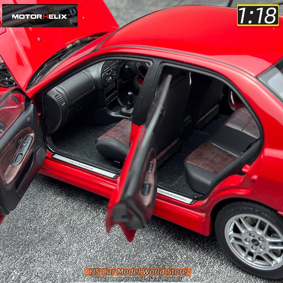 MOTORHELIX MH 1:18 New Mitsubishi Lancer Evolution IV Generation 4 alloy car model sports car static decoration collection