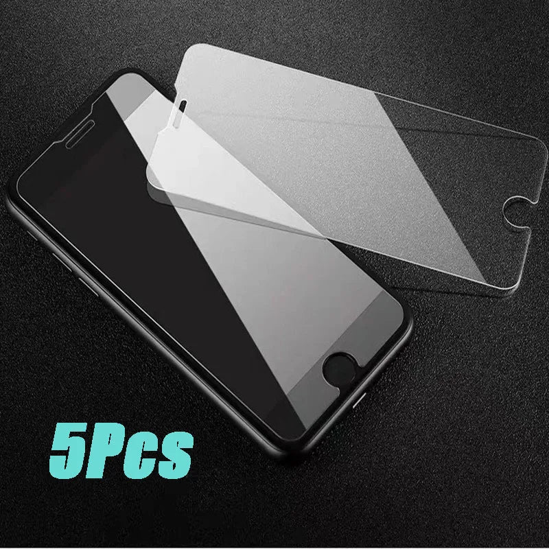 5Pcs Premium Tempered Glass For iPhone 7 8 6 6s Plus Screen Protector For SE 2020 2022