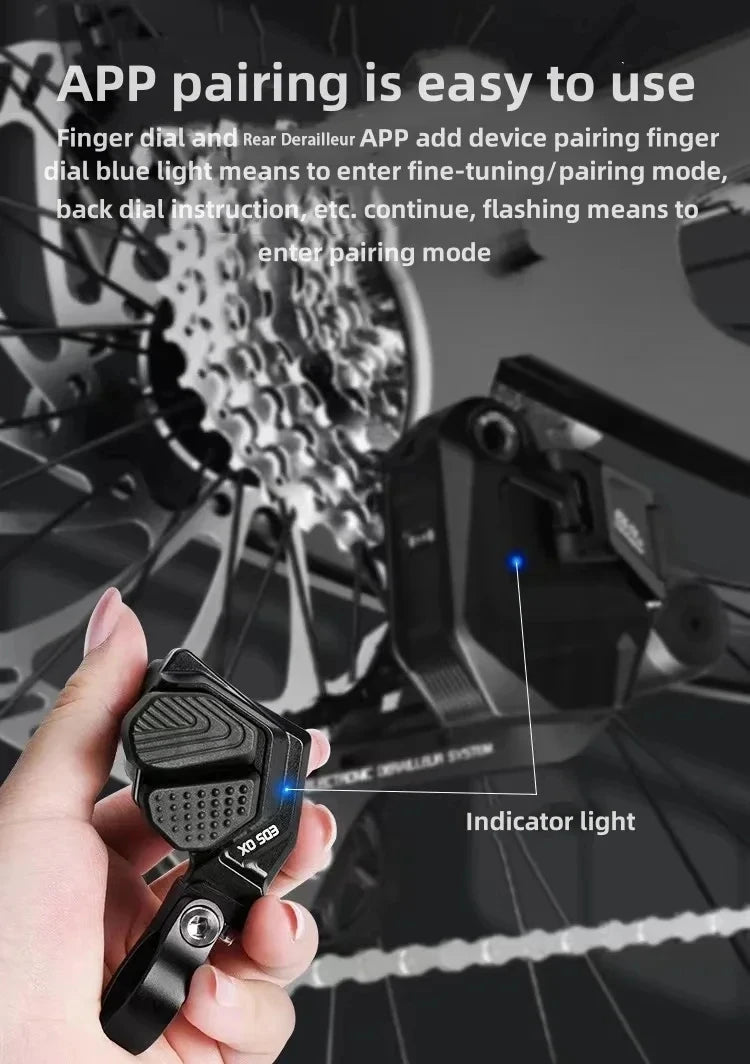 Wheeltop EDS OX 11/12 Speed Wireless Electronic MTB Shifter, Rear Derailleur Set, Lightweight, Durable, MTB Cycling Gear