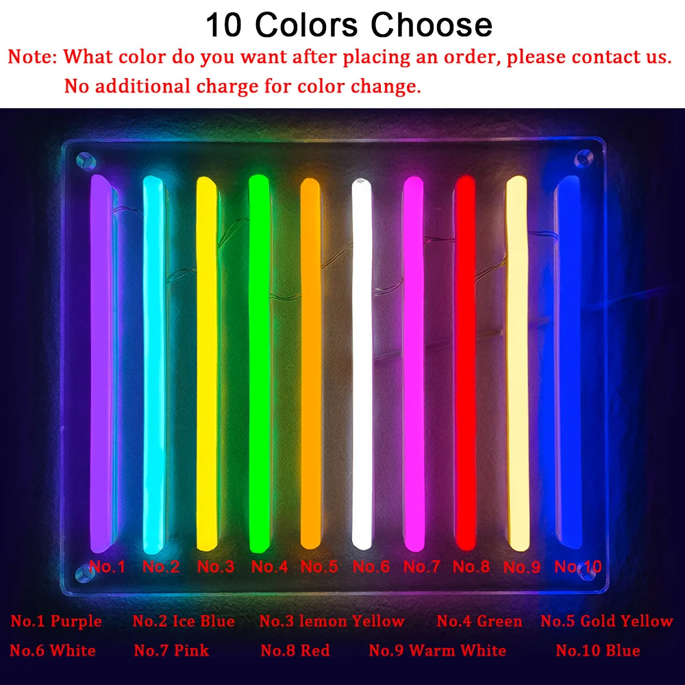Custom Neon Sign Led Lights Personalized Custom Logo Wall Decor Neon Signs For Festival Wedding Happy Birthday Party Bar Neon