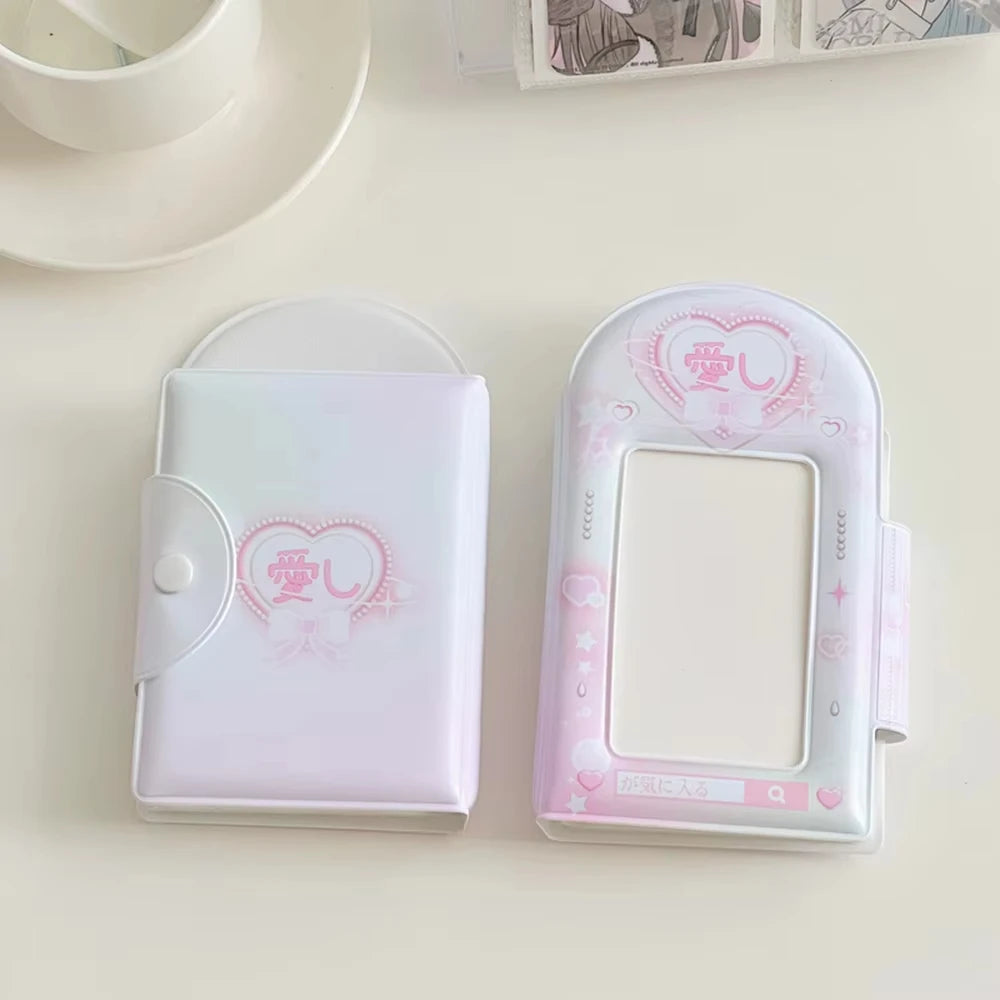 3 Inch 32 Slots Photo Album Collector Book Photocard Holder Card Holder Sweet Square Hollow INS Cartoon Album Cards Binder