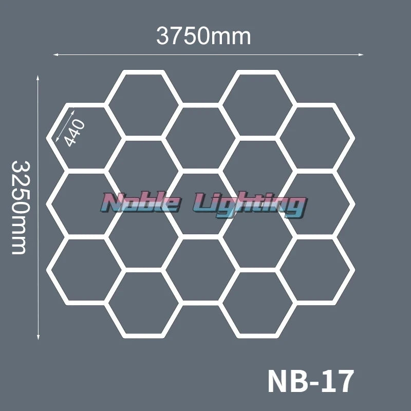 Customized Barbershop Hair Salon Hexagon Led Lights Garage Lamp Honeycomb Led Light for Showroom Ceiling Light Hexagon Light