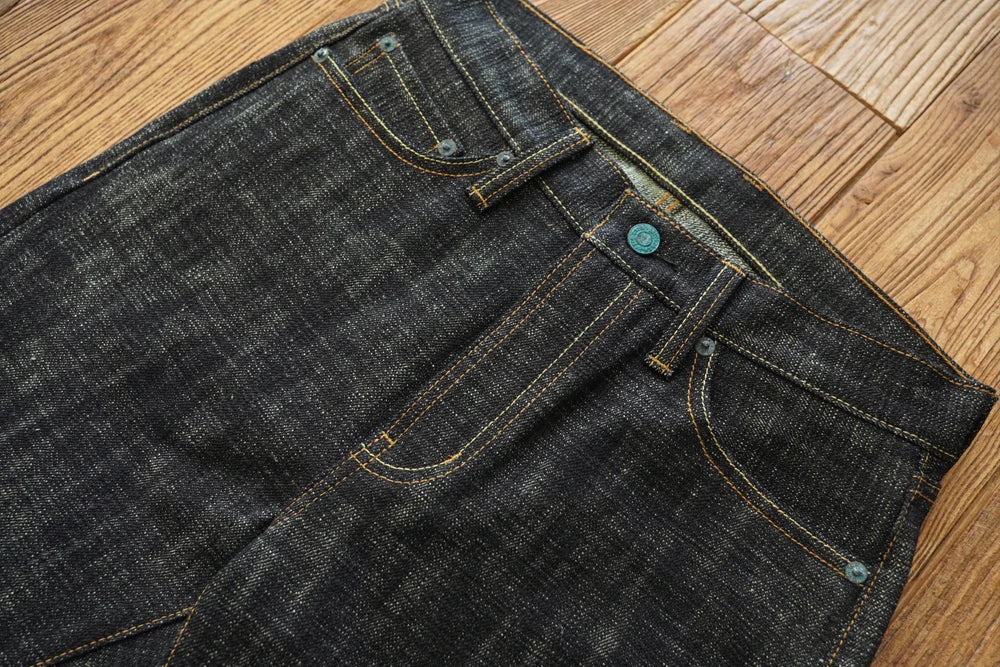 Sauce Zhan Mens Jeans Sanforized Selvedge Denim Jeans Limited EditionDouble-sided Dyeing 66 Fit 20 Oz