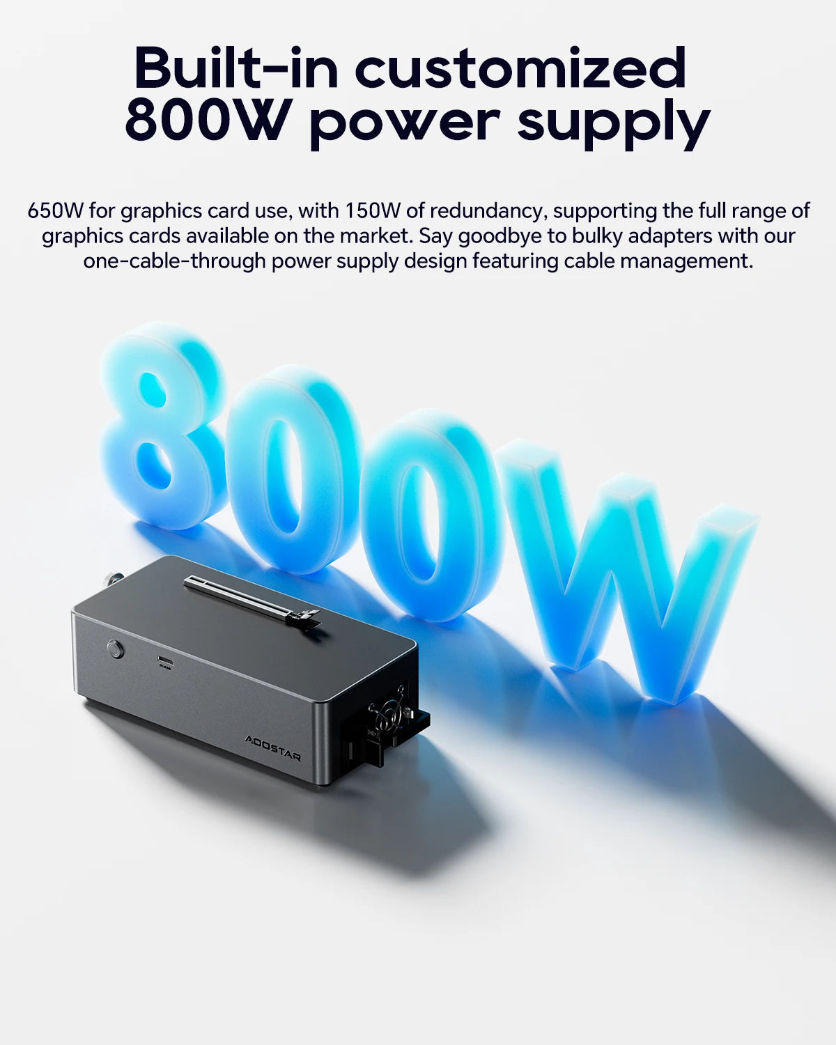 AOOSTAR AG01 External Graphics Card Dock with OCulink Port Built-in Huntkey 800W Power Supply for Gaming PC EGPU Docking Station