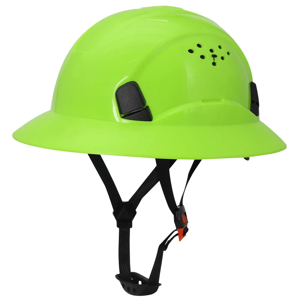 Full Brim Safety Helmet Lightweight Sunshade Breathable Work Protective Rescue Cap CE ANSI Construction Hard Hat Head Protection