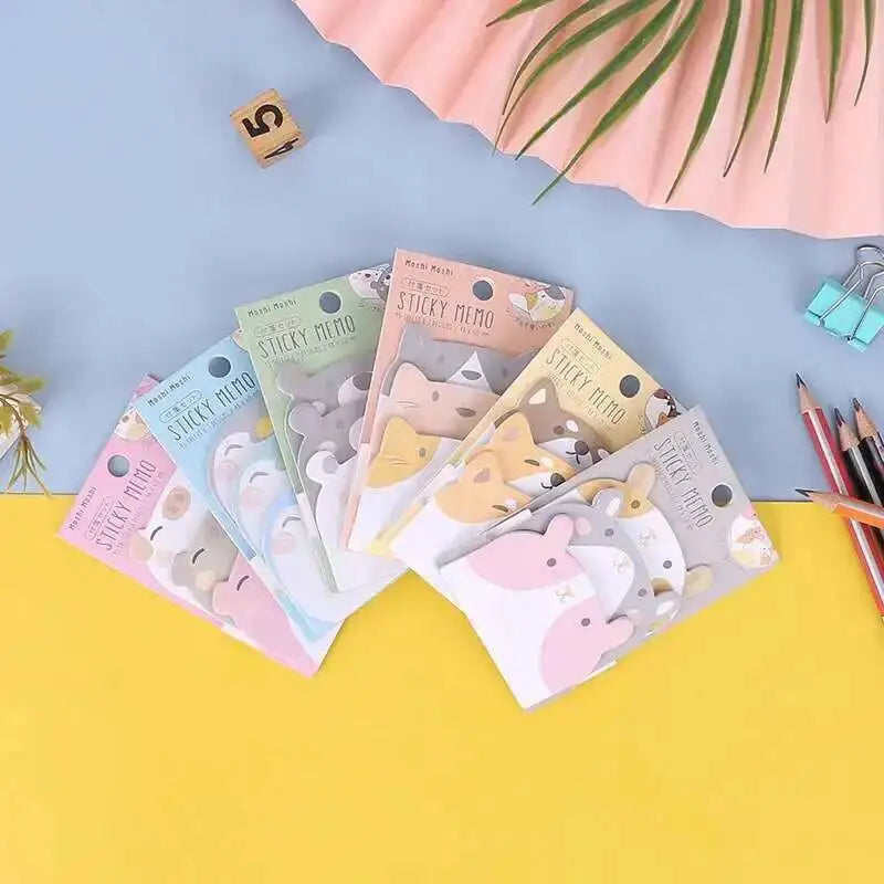 1 Piece Lytwtw's Adhesive Kawaii Animals Pig Sticky Notes Notepad Memo Pad Office School Supplies Stationery Sticker