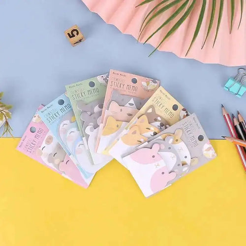 1 Piece Lytwtw's Adhesive Kawaii Animals Pig Sticky Notes Notepad Memo Pad Office School Supplies Stationery Sticker