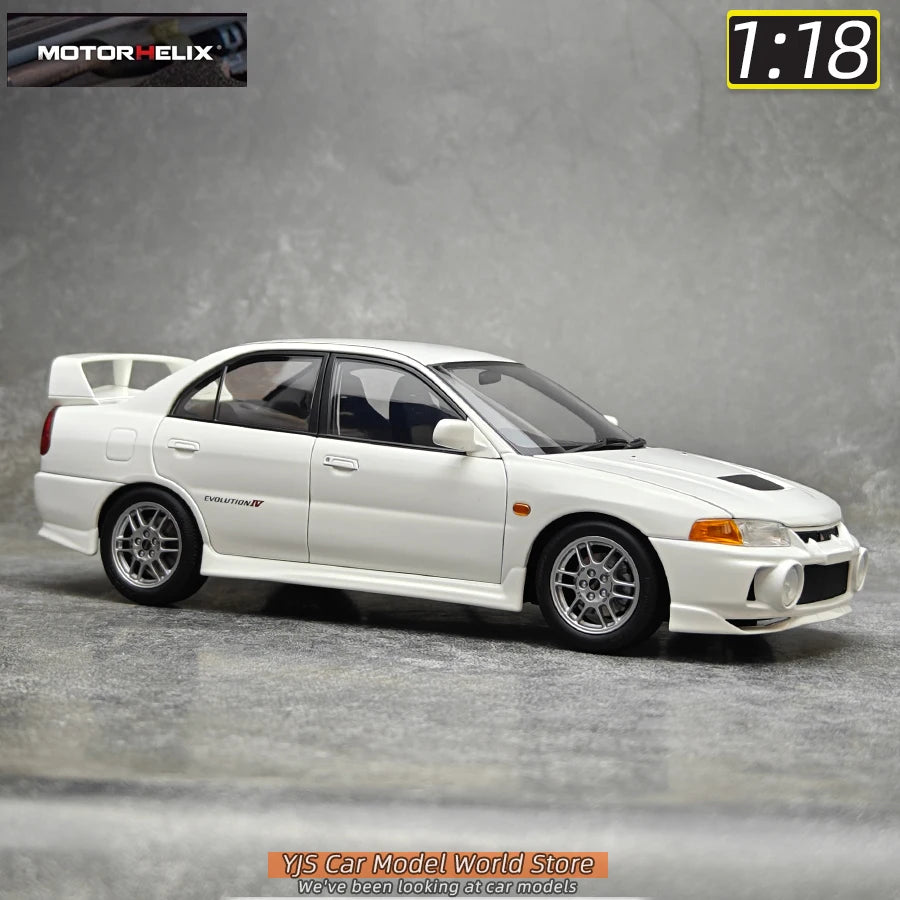 MOTORHELIX MH 1:18 New Mitsubishi Lancer Evolution IV Generation 4 alloy car model sports car static decoration collection