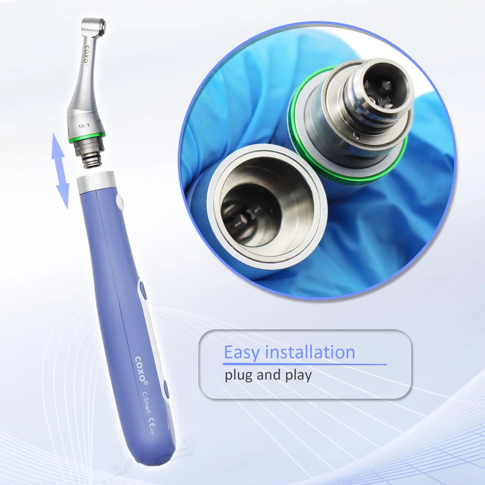 Dental Wireless Endo Motor 16:1 Head 360°Adjustable Handpiece for Root Canal Treat T-Mode COXO C-SMART NOVA Endodontic Motor