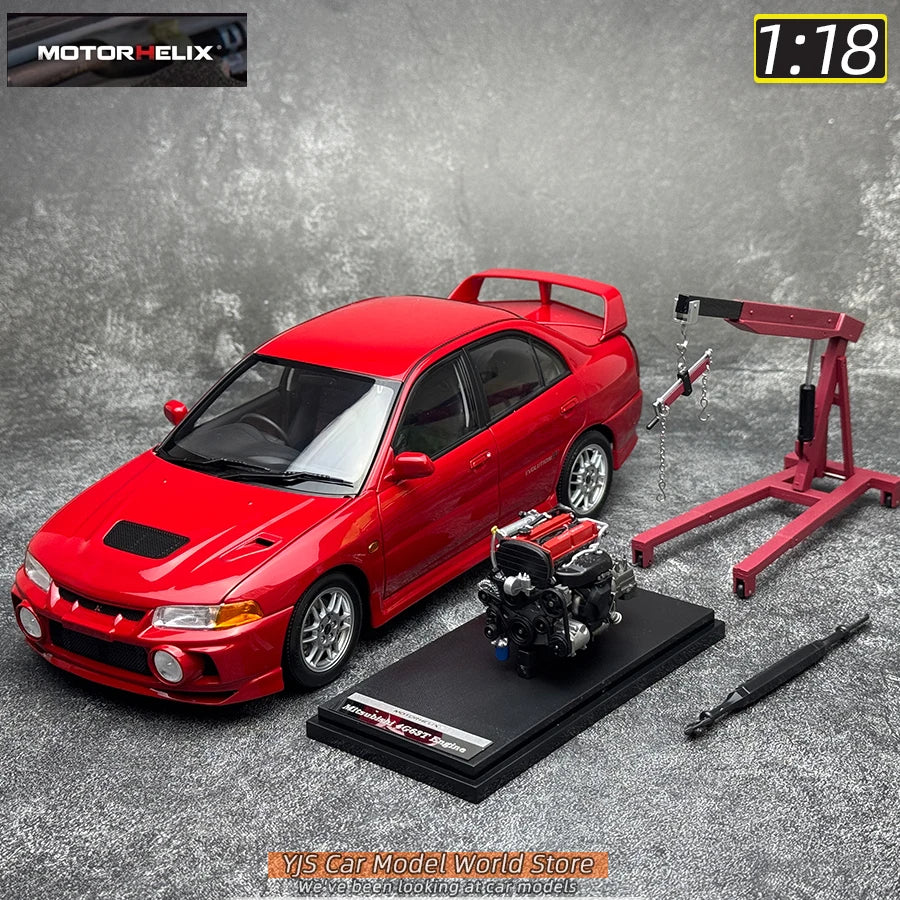 MOTORHELIX MH 1:18 New Mitsubishi Lancer Evolution IV Generation 4 alloy car model sports car static decoration collection