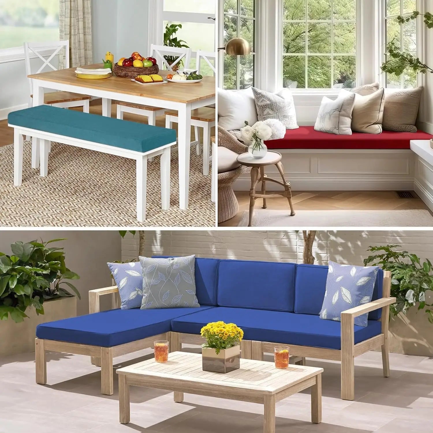 Bench Cushion Custom Bay Window Cushion 50Dhigh Density Sponge Chair Seat Sofa Pillow For Sofas Garden Bench Seat Swing Backseat