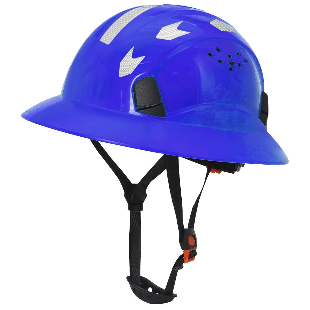 Full Brim Safety Helmet Lightweight Sunshade Breathable Work Protective Rescue Cap CE ANSI Construction Hard Hat Head Protection