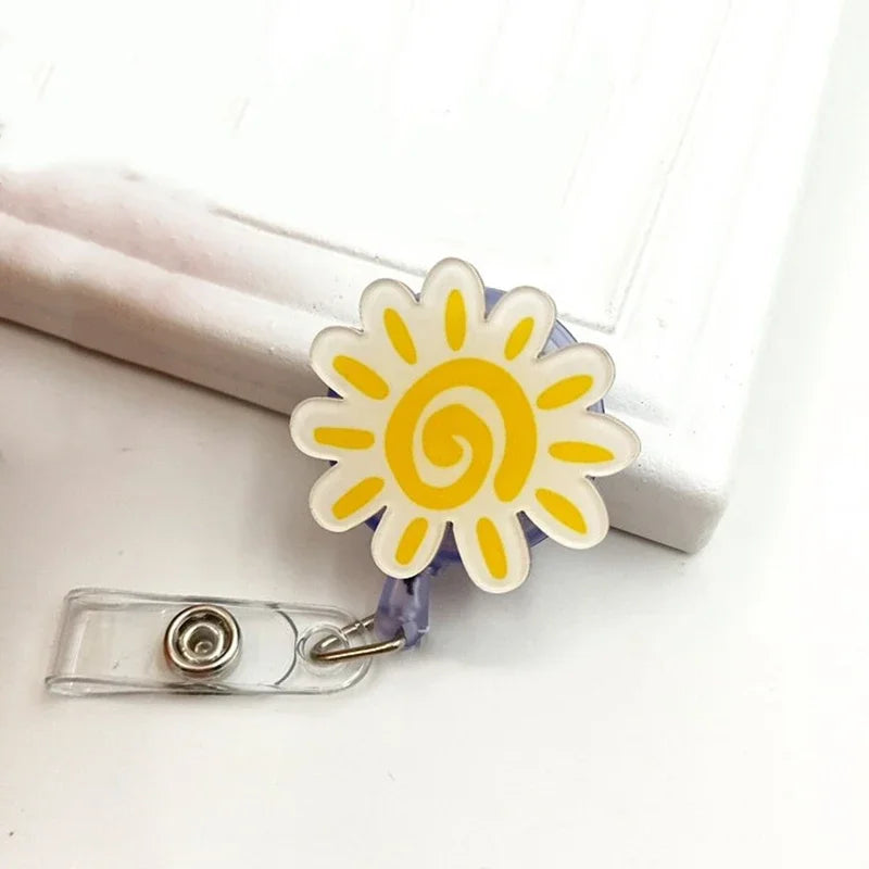 1pc Retractable Nurse Badge Reel Clip Students ID Card Badge Holder Accessories Cute Id Badge Reel School Supplies