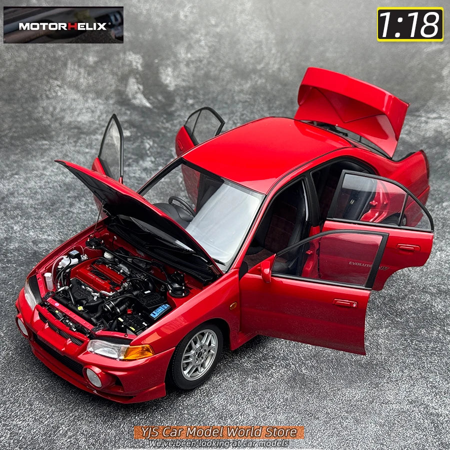 MOTORHELIX MH 1:18 New Mitsubishi Lancer Evolution IV Generation 4 alloy car model sports car static decoration collection