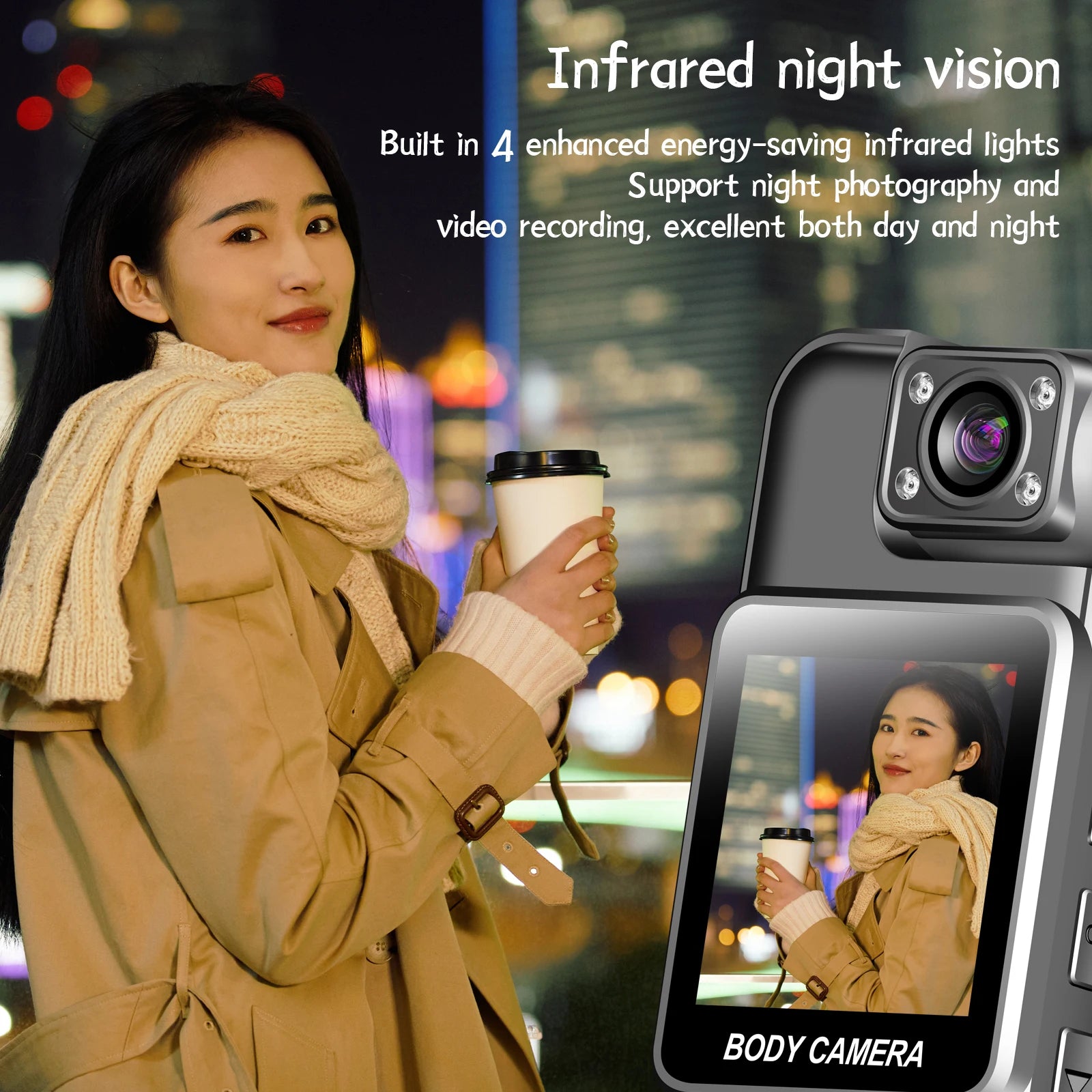 Ultra HD 8K Wifi Camera Digital Video Mini Portable Handheld Law Enforcement Recorder 180° Rotatable Lens Outdoor Sports Camera