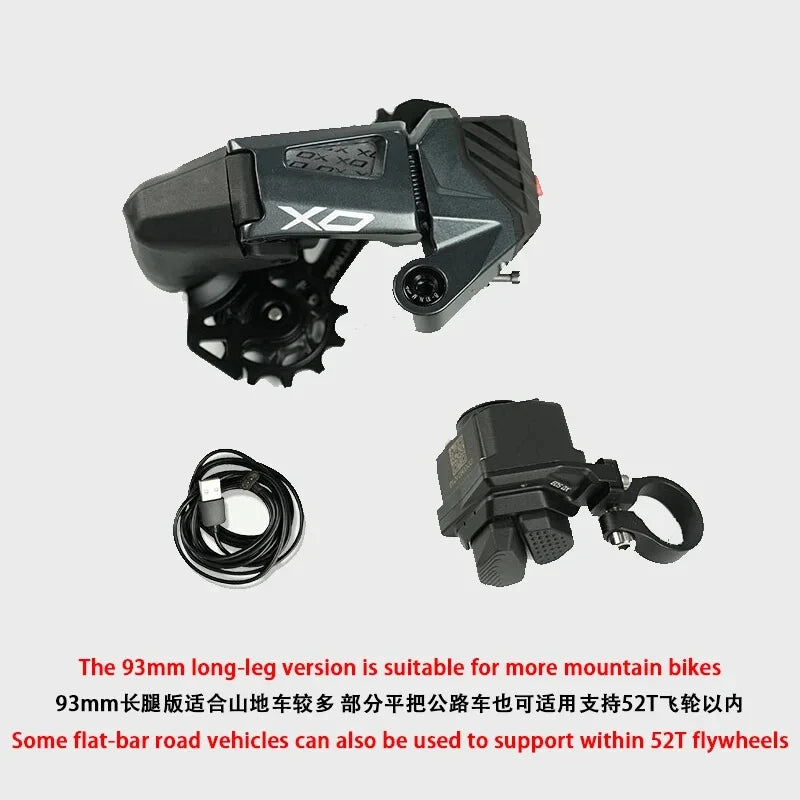 Wheeltop EDS OX 11/12 Speed Wireless Electronic MTB Shifter, Rear Derailleur Set, Lightweight, Durable, MTB Cycling Gear