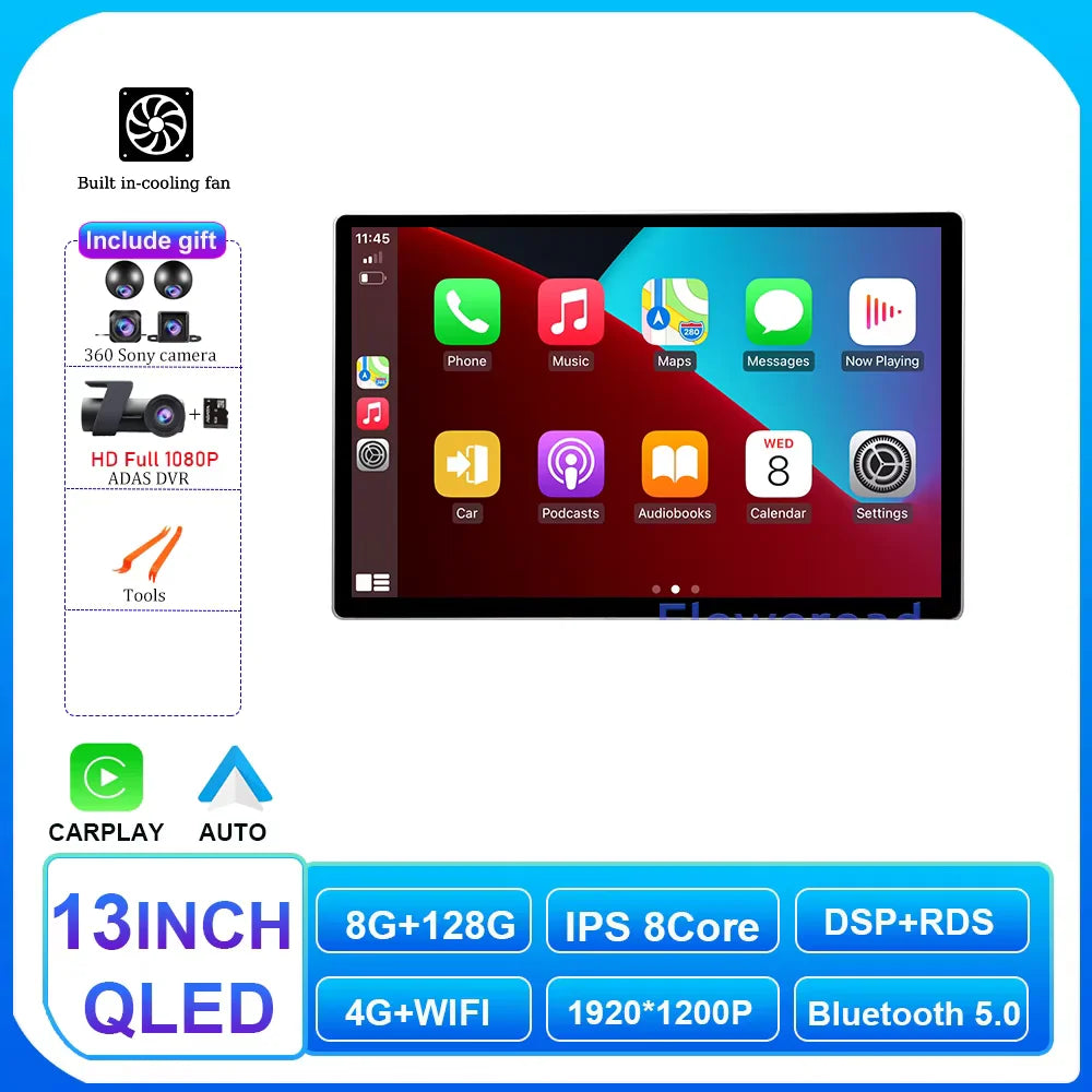 13.1 Inch Car Radio Android 14 For Jeep Wrangler 3 JK 2010 - 2018 GPS Navigation Auto Stereo Multimedia Player