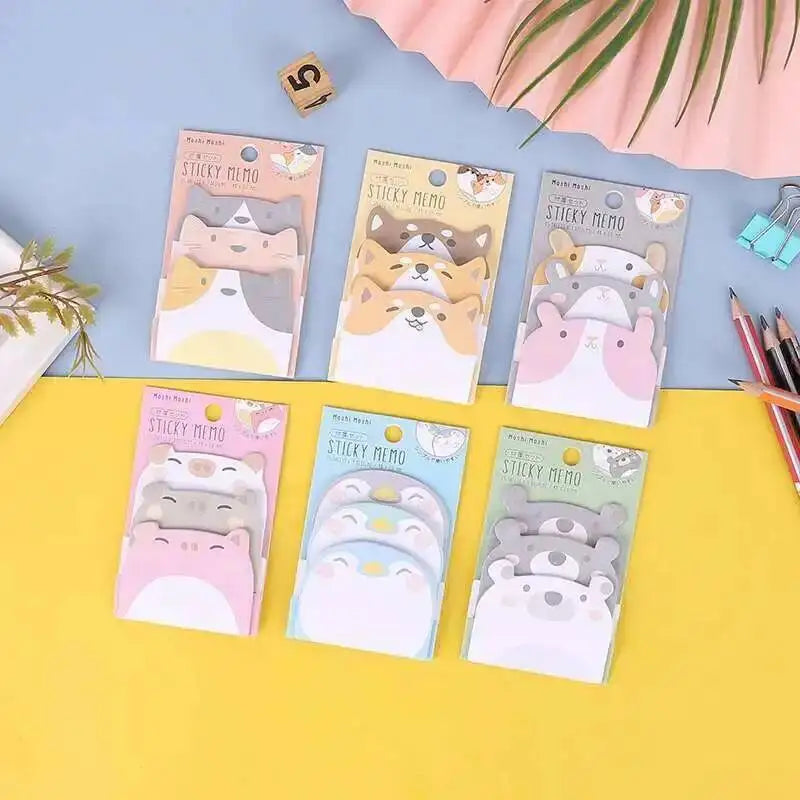 1 Piece Lytwtw's Adhesive Kawaii Animals Pig Sticky Notes Notepad Memo Pad Office School Supplies Stationery Sticker