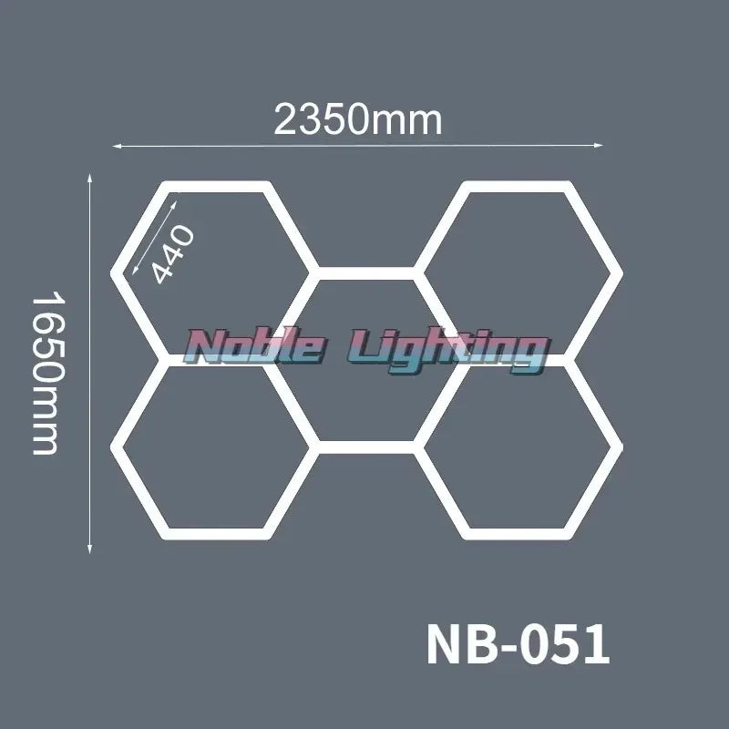 Customized Barbershop Hair Salon Hexagon Led Lights Garage Lamp Honeycomb Led Light for Showroom Ceiling Light Hexagon Light