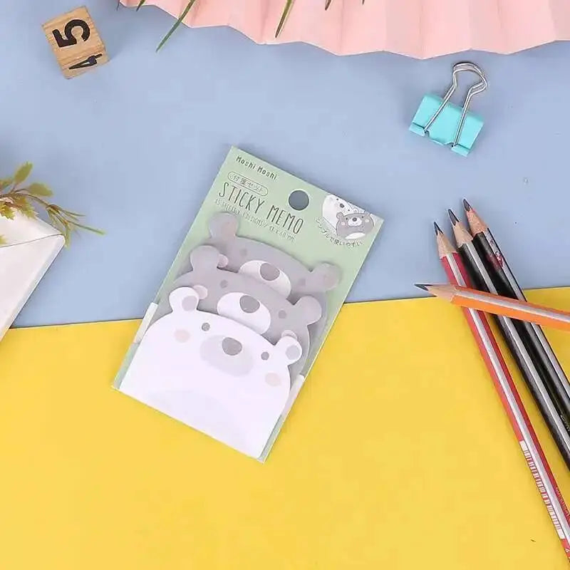 1 Piece Lytwtw's Adhesive Kawaii Animals Pig Sticky Notes Notepad Memo Pad Office School Supplies Stationery Sticker