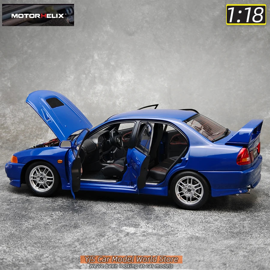 MOTORHELIX MH 1:18 New Mitsubishi Lancer Evolution IV Generation 4 alloy car model sports car static decoration collection
