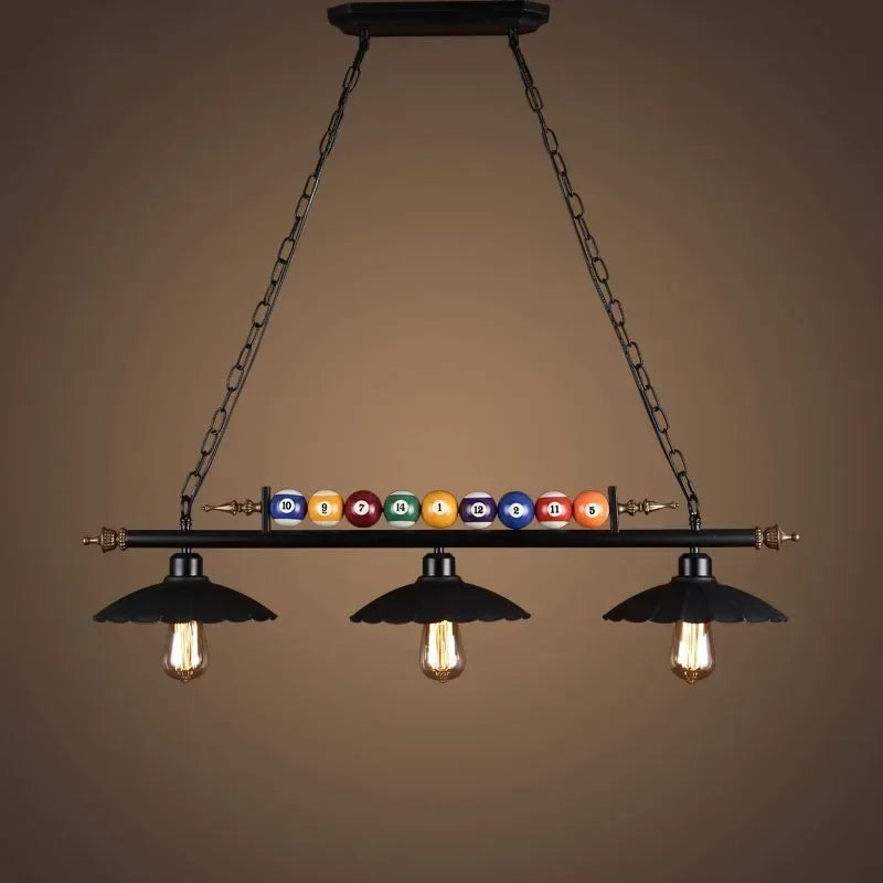 Restaurant Bar Counter Clothing Store Hot Pot Room Decoration Creative Personality Nostalgic Industrial Retro Billiard Pendant