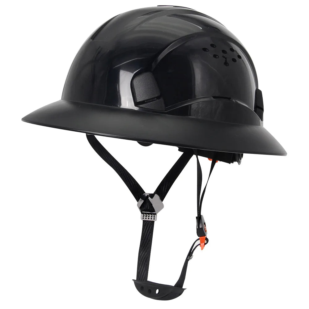 Full Brim Safety Helmet Lightweight Sunshade Breathable Work Protective Rescue Cap CE ANSI Construction Hard Hat Head Protection