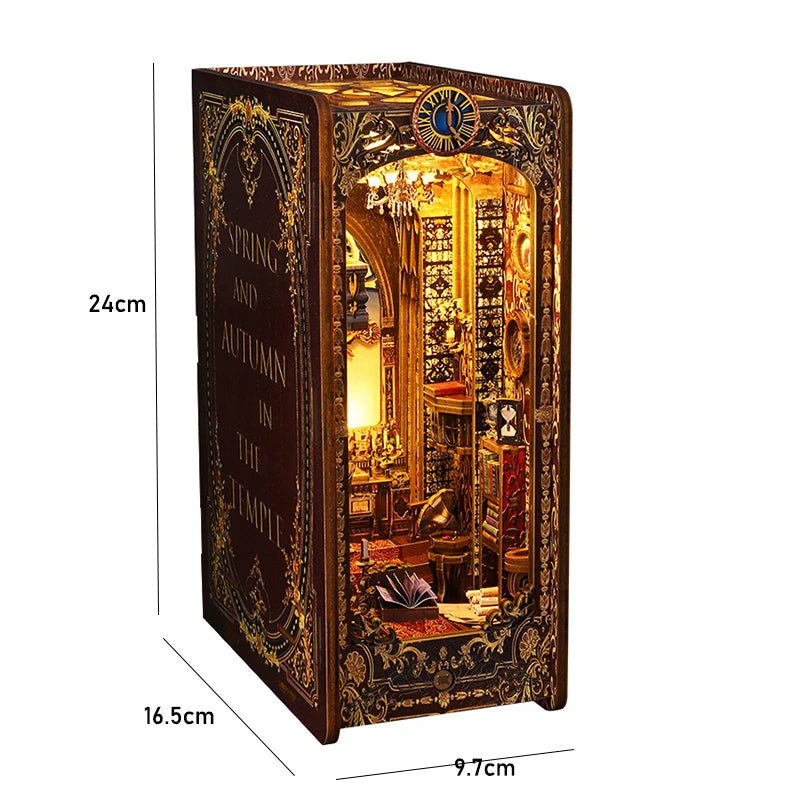 DIY Book Nook Kit Wooden Mini Doll House 3D Puzzle Model Bookshelf Bookends Making Room Toys Home Bedroom Decorations Gifts