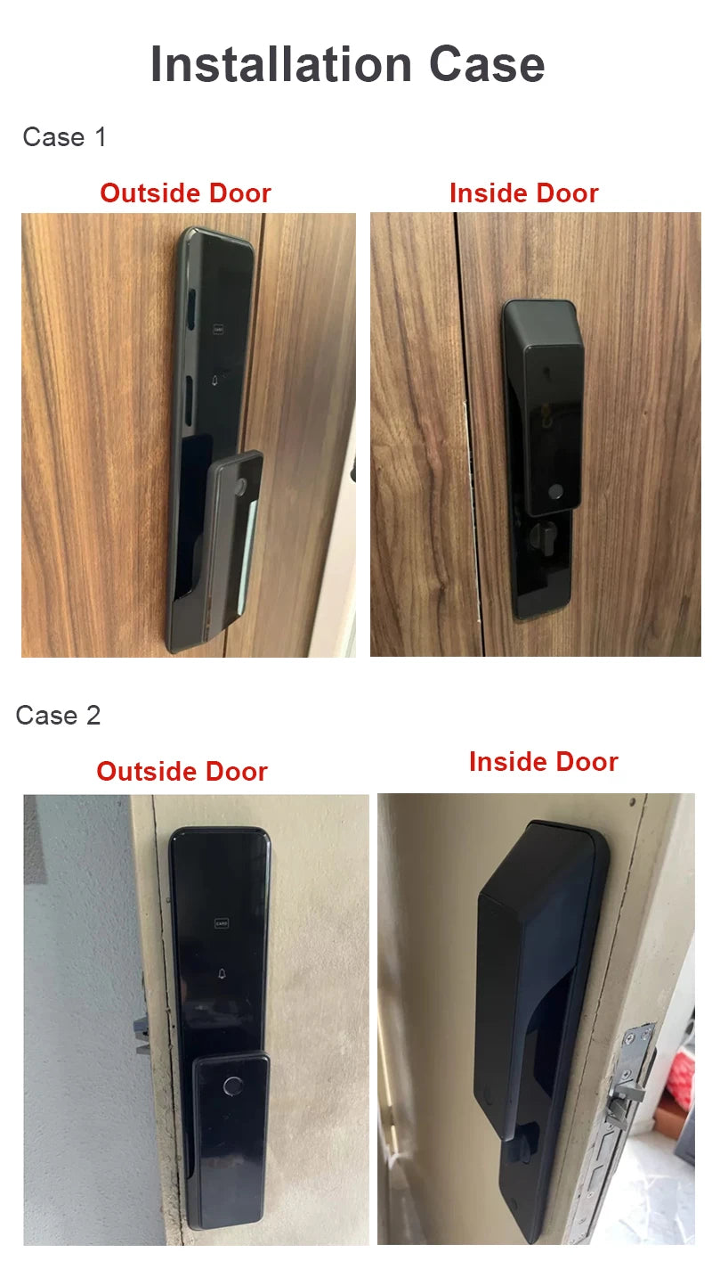NEW RAYKUBE KX2 TT Lock Bluetooth Full-automatic Electronic Smart Door Lock With Biometric Fingerprint APP NFC Key Unlock
