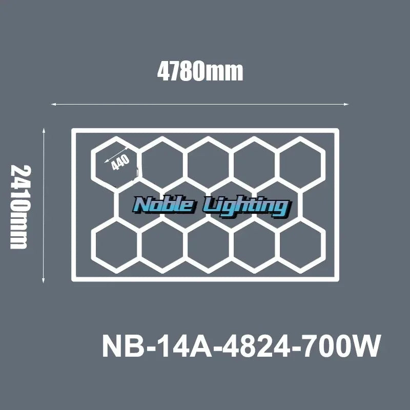 Customized Barbershop Hair Salon Hexagon Led Lights Garage Lamp Honeycomb Led Light for Showroom Ceiling Light Hexagon Light