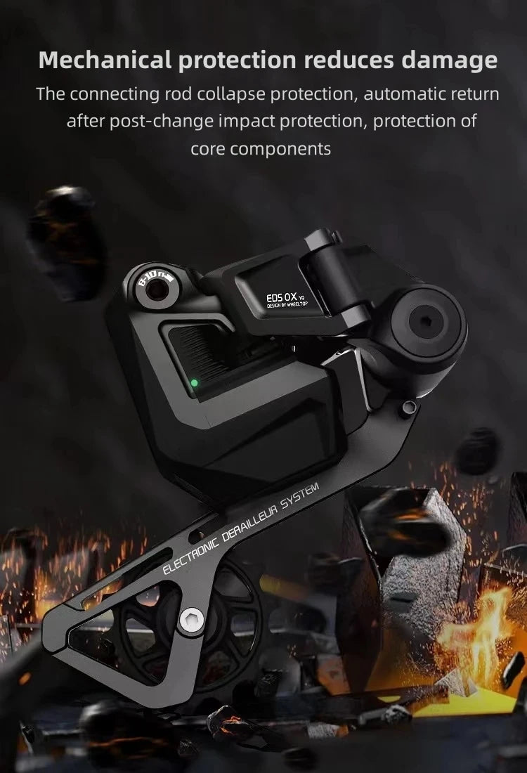 Wheeltop EDS OX 11/12 Speed Wireless Electronic MTB Shifter, Rear Derailleur Set, Lightweight, Durable, MTB Cycling Gear