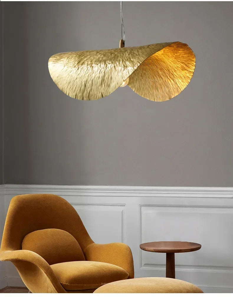 New Chinese Lotus Leaf Chandelier Zen Tea Table Hot Pot Kitchen Retro Creative Light Luxury Staircase Bar Decorative Lighting