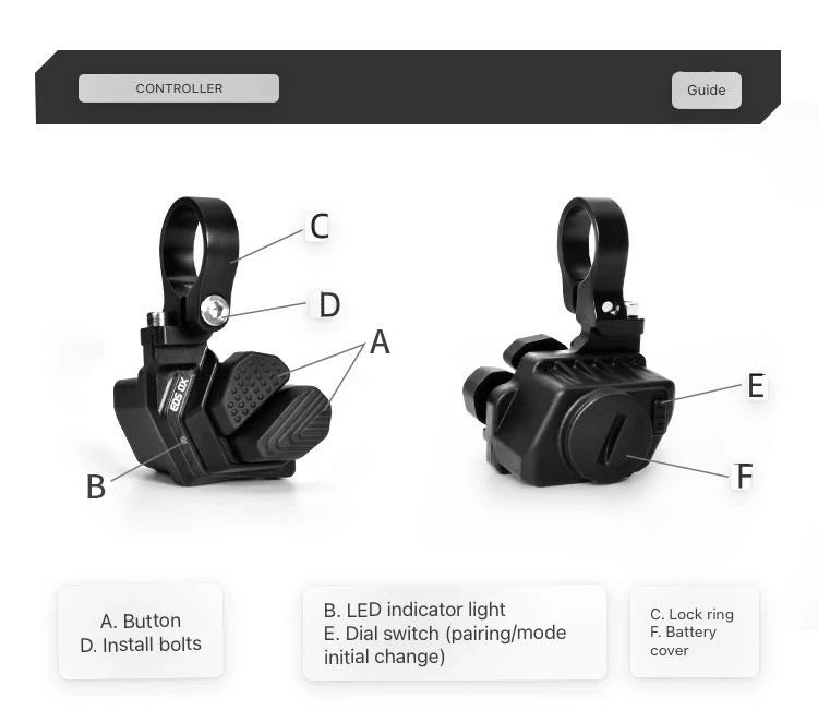 Wheeltop EDS OX 11/12 Speed Wireless Electronic MTB Shifter, Rear Derailleur Set, Lightweight, Durable, MTB Cycling Gear