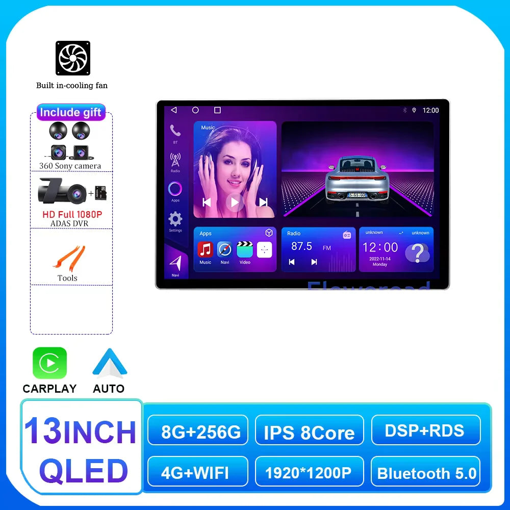 13.1 Inch Car Radio Android 14 For Jeep Wrangler 3 JK 2010 - 2018 GPS Navigation Auto Stereo Multimedia Player
