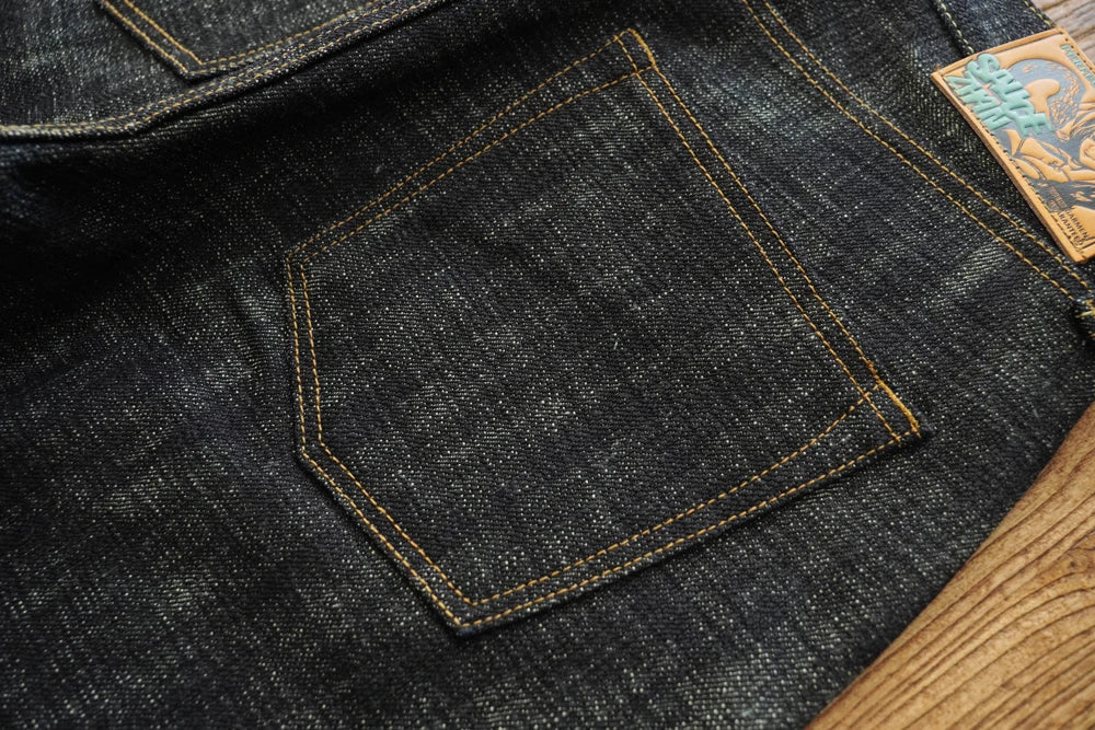 Sauce Zhan Mens Jeans Sanforized Selvedge Denim Jeans Limited EditionDouble-sided Dyeing 66 Fit 20 Oz
