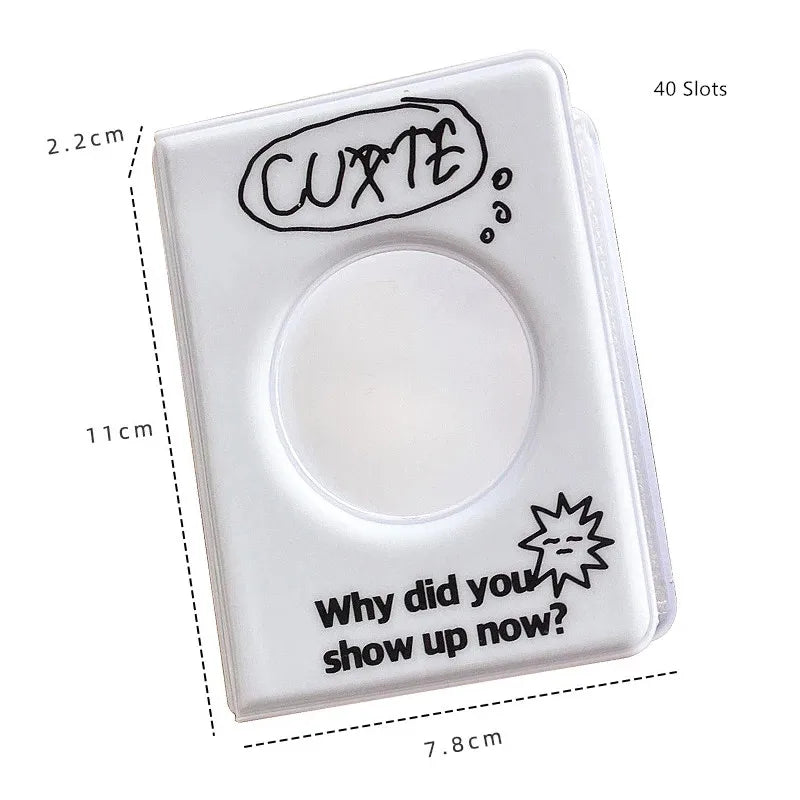 3 Inch 32 Slots Photo Album Collector Book Photocard Holder Card Holder Sweet Square Hollow INS Cartoon Album Cards Binder
